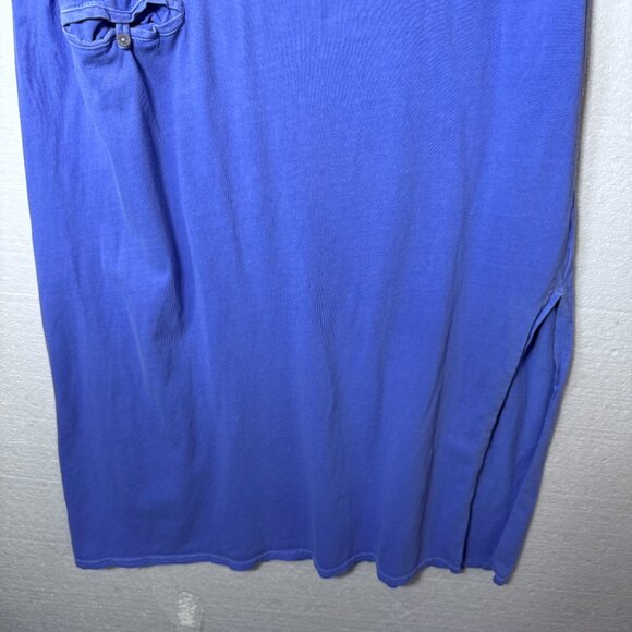 Fresh Produce Womens Medium Blue Maxi Dress Sleeveless Square Neck Beach Cotton - Picture 10 of 11